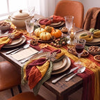 Mixweer 100 Pcs Gauze Cheesecloth Napkins 19.7 x 19.7 Inch, Fall - Image 6
