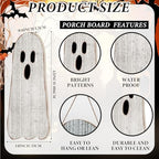 Halloween Front Porch Decor, Wooden Ghost Porch Sign,Spooky Ghost - Image 2