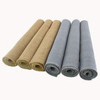 BambooMN 15" x 88" Vintage Hemp Burlap Table Runner for Rustic Wedding Bridal Shower Bachelorette Graduation Party Table Decor Decorations - 6 Pcs by BambooMN