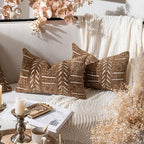 BlissBlush Decorative Lumbar Throw Pillow Covers 12X20 Set of 2, Brown Boho Farmhouse Cushion Cover, Soft Accent Pillowcase for Couch Sofa Bed Living Room Home Décor - Image 4