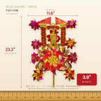 Traditional Chinese Windmill, Golden Lucky Blessing Ornament, Gifts for Prosperity Decor for Home Office Shop Front Countertop, Auspicious Gift for Business Display.Chinese new Year Decorations - Image 3