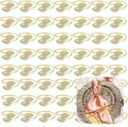 Set of 100 Napkin Rings Metal Gold Elegant Bling Leaves Rhinestone Napkin Ring, Napkin Rings Bulk Dinner Banquet Serviette Decor, Dining Table Setting for Thanksgiving Christmas Holiday Wedding Party by FCDECOR