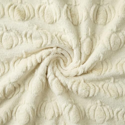 Horaldaily Fall Beige Pumpkin Faux Fur Throw Blanket 60x80 - Image 4