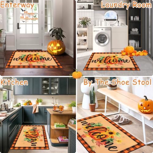 Ileading Fall Door Mat 32"x48", Non Slip Welcome Doormats for Front Door - Image 5