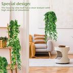 Hoteam 12 Pcs Artificial Hanging Greenery Plants, Pothos, Eucalyptus - Image 6