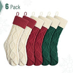 Mr. Pen- Cable Knit Christmas Stockings, 18 Inch, 6 Pack - Image 3