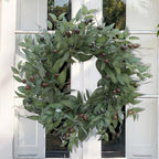 Olive Wreaths 20 Inch Wreath for Front Door with Purely Handmade Realistic Dense Olive Leaf Olive Berry, Elegant Home Decor Wreath Ideal for Front Doors, Hallways, Any Area You Want to Brighten - Image 3