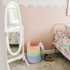 OrganiHaus Rainbow Laundry Basket & Hamper, Nursery Playroom 52L - Image 5