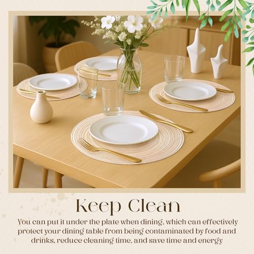 Geosar Disposable Paper Placemat Cotton Woven Look 13'' - Image 5