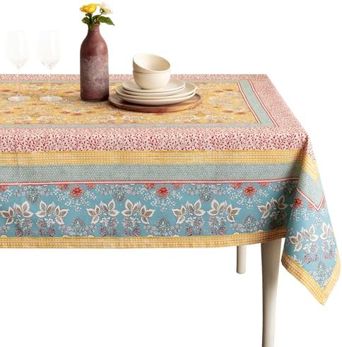 Maison d' Hermine Table Cloth Rectangle Table Reusable 100% Cotton 70"x120" by MaisondHermine