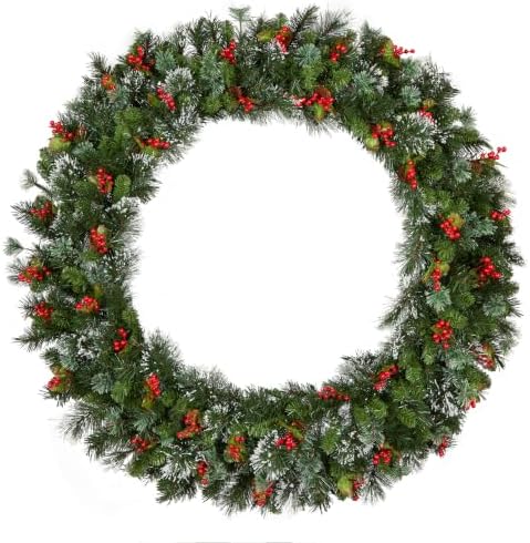 National Tree Company 48in Pre-Lit Wintry Pine Artificial Christmas Wreath by Unknown