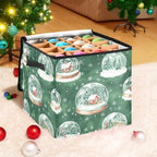Snow Globe Christmas Ornament Storage Box with Adjustable Dividers Stores up to 64-3 Inch Holiday Ornaments, 13 x 13 Inch Xmas Storage Containers - Image 6