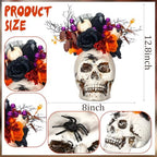 Daifunli Halloween Table Centerpieces Decorations, Skeleton Head Crow - Image 2