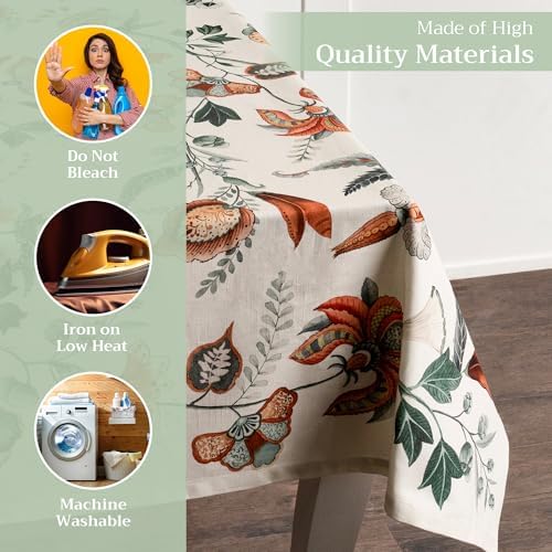 Maison d' Hermine Table Cloth Rectangle Table Reusable 100% Cotton 70"x108" - Image 3