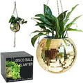 SCANDINORDICA Disco Ball Planter, Value Package, 10-inch Gold by SCANDINORDICA