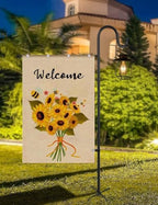 LOPANNY Large Garden Flag Holder Stand Pole for 28 x 40 Flags with Shepherds Hooks for Outdoor - 2 Pack Upgraded Sturdy 60In Yard Flag Post Stake for Outdoor Decor(Without Solar Lights & Flag) - Image 5