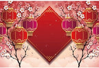 Chinese New Year Polyester Backdrop, Red, 10x8ft, Reusable, for Party Decor, Photography, Festivals - Image 3
