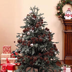 2 Pcs 9 ft Brown Velvet Christmas Ball Ornament Garland - Image 5