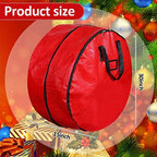 Hoolerry 2 Pcs Christmas Wreath Storage Bags Double Layer,30 Inch - Image 2