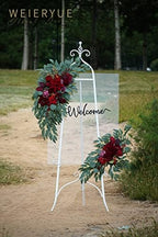 Artificial Wedding Arch Flowers Kit(Pack of 2) for Wedding Arch, Bridal Shower, Ceremony and Reception Backdrop Decoration (Burgundy) - Image 4