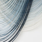 Macrame Wall Hanging Large handmade Navy Blue Ombre Fiber Art 57"W*39"L - Image 7