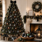 Lunmon 64 Pcs Neutral Christmas Ball Ornaments Bulk Matt Glitter Check Brown Green Black Xmas Bulbs Ornaments 1.6/1.97/2.4 Inch Modern Christmas Decorations for Tree Holiday Indoor Wreath Home Decor - Image 5