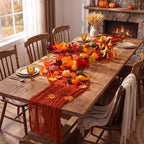 53 Pcs Fall Table Decorations Set with Runner and Garlands - Image 5