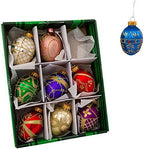 Kurt S. Adler Glass Decorative Egg Ornament, 45mm, Set of 9, Multicolored (GG0517) - Image 4