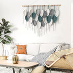 Weldomcor Large Macrame Wall Hanging Boho Home Decor, Handmade Bohemian Woven Leaves Macrame Tapestry Modern Aesthetic Chic Wall Art Decorations for Bedroom Living Room Nursery Office 39" W x 29.5" L - Image 3