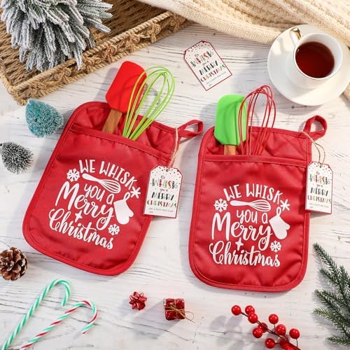 16 Pcs Christmas Kitchen Baking Gift Set Whisk and Spatula Pot Holder - Image 6