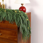 Alupssuc 9FT Artificial Christmas Garland with Lights, Norfolk Pine Garland - Image 7