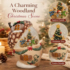 Christmas Snow Globe, Water Globe Acorn Squirrel Harvest Decor Lantern - Image 4