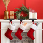 Christmas Stocking Holders for Mantle Set of 6, Upgraded Weighted Sturdy Hangers (Black) - Image 3