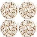 Bucherry 4 Pcs Christmas Wood Bead Garland 28.8 Feet, White, Gold by Bucherry