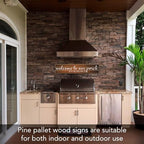 Highland Home Welcohme to our Porch Horizontal Wooden Entryway Sign - Image 7