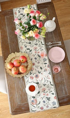 ISAENNE Designer Vintage Linen Extra Long Table Runner,118"x12"-Daffy A - Image 7