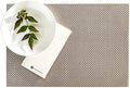 Restaurantware Amalfi 16 x 12 Inch Plastic Placemats Set Of 6 Basketweave Outdoor Placemats - Heat Tolerant No Stain Metallic Silver Vinyl Table Placemats Waterproof Easy To Clean by Restaurantware