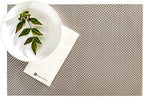 Restaurantware Amalfi 16 x 12 Inch Plastic Placemats Set Of 6 Basketweave Outdoor Placemats - Heat Tolerant No Stain Metallic Silver Vinyl Table Placemats Waterproof Easy To Clean by Restaurantware