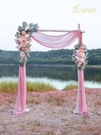 Lisuun Artificial Wedding Arch Flowers, 2 Large Floral Swags - Image 2