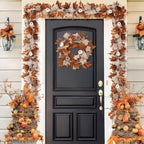 2 Pack 9Ft Fall Garland with Lights, Thanksgiving Mantel Decor - Image 5
