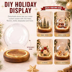 Funtery 6 Pcs 3.15 Inch Christmas Glass Display Dome Cloche Glass Globe - Image 5