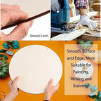 12 Pcs 14 Inch Wood Circles for Crafts Unfinished Wooden Slice Blank Round Wood Door Hanger Sign Round Wooden Discs with Bows,Twine, Glue Point for DIY Craft Christmas Home Holiday Decor,5 mm Thick - Image 4