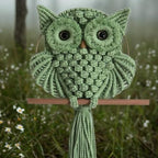 Bohemian Owl Macramé Wall Hanging Pack Of 2, Green, 12 x 23 Inch - Image 5