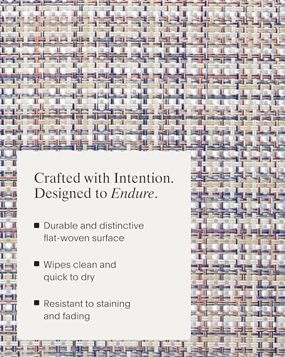 Chilewich Basketweave Placemats, Woven Round Placemats Set of 4 - Image 3