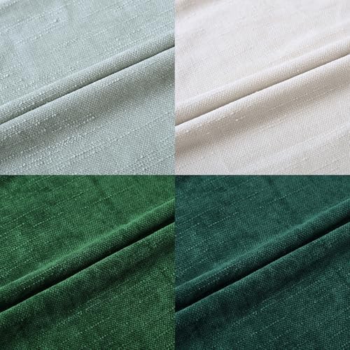 Set of 4 Soft Textured Decorative Throw Pillow Covers 18x18 Inch Cozy Farmhouse Cushion Cover Square Accent Pillow Cases for Bed Couch Sofa Living Room, White Aqua Green - Image 7