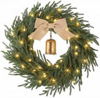 24 inch Christmas Wreath, Christmas Wreath for Front Door, Christmas Door Wreath Decor for Xmas Indoor Outdoor Holiday Decor (Real Touch) by ArtificialFlowerforDecor