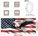 7 * 16FT Eagle USA Flag 4 of July Garage Door Cover Decorations Independence Day Garage Door Banner for Outdoor Indoor Patriot Party Photography Backdrop - Image 4