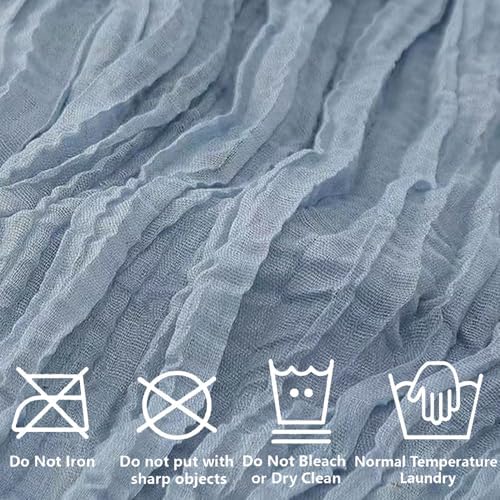 16 Pack 10Ft Cheesecloth Table Runners – Boho Gauze Vintage Table Decor, 120 Inch Long Rustic Cheese Cloth Runner for Wedding, Bridal Shower, Birthday, Romantic Party (Dusty Blue, 24" x 120"-16Packs) - Image 6