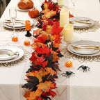 Janinka 12 Pack Fall Leave Garland 5.7 ft Hanging Vines Black Red - Image 3