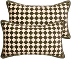 patdrea Designer Velvet Throw Pillow Cover,Set of 2,12"x20"-BrigittaC by patdrea